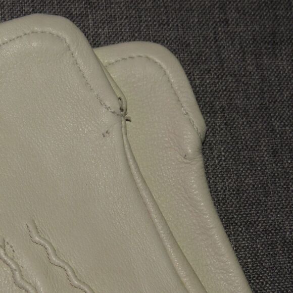 Sta-Soft Vintage Women's Ivory Deer Skin Leather Driving Gloves Size Small - Picture 3 of 6